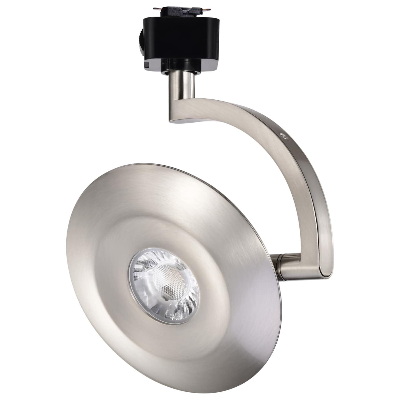 Satco JH5072 LED Orb Track Head J Style Ceiling Light - Selectable CCT - Beam Angle: 24 Degree - Shape: Round - Finish: Brushed Nickel