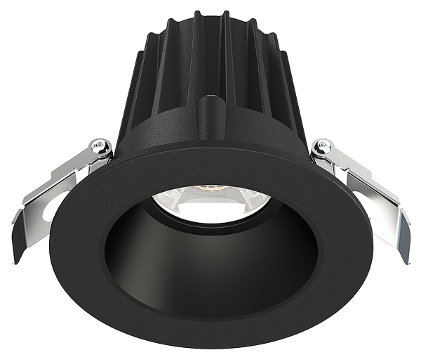 Lotus LED Lights JXL-COB02-R09W-5CCT-BK-2RR-SM-BK 2″ Round Black Trim Recessed Economy Light, 5CCT, Wattage 9W, 120V W/ Smooth Black Reflector