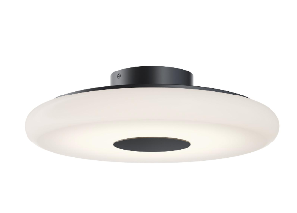 AFX Lighting JUNC18LAJUDBK June 18 Inch LED Flush Mount Ceiling Light, 120-277V, Watt 30W,Selectable 5CCT Black Finish