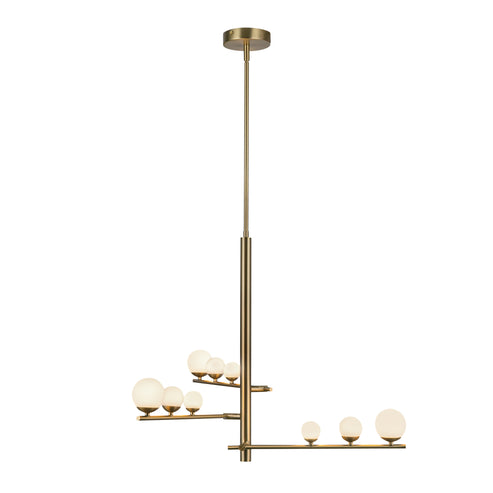 Kuzco Lighting CH55524-BG/OP-UNV Cypress 3 Head Chandelier Ceiling Light - CCT: 3000K - Finish: Brushed Gold/Opal Glass