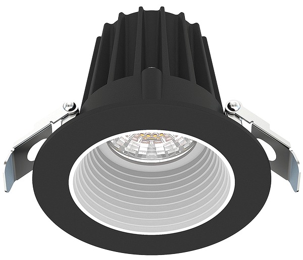 Lotus LED Lights JXL-COB02-R08W-CCT-BK-2RR-BF-WH 2″ Round Black Trim Recessed Economy LED Light, 3CCT, Wattage 8W, 120V W/ Baffle White Reflector