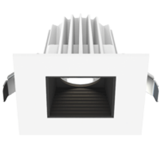 Lotus LED Lights JXL-COB02-S08W-CCT-WH-2SR-BF-BK 2" Square Recessed Economy LED 8W 3CCT