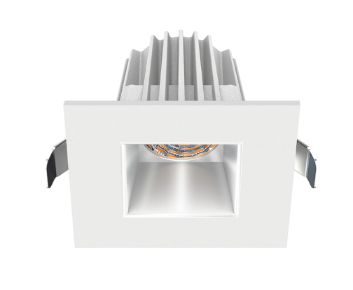 Lotus LED Lights JXL-COB02-S09W-5CCT-WH-2SR-SM-AZ 2" Square Economy Regressed LED Downlight - 9W - White Trim / Silver Reflector - CCT Selectable - 120V