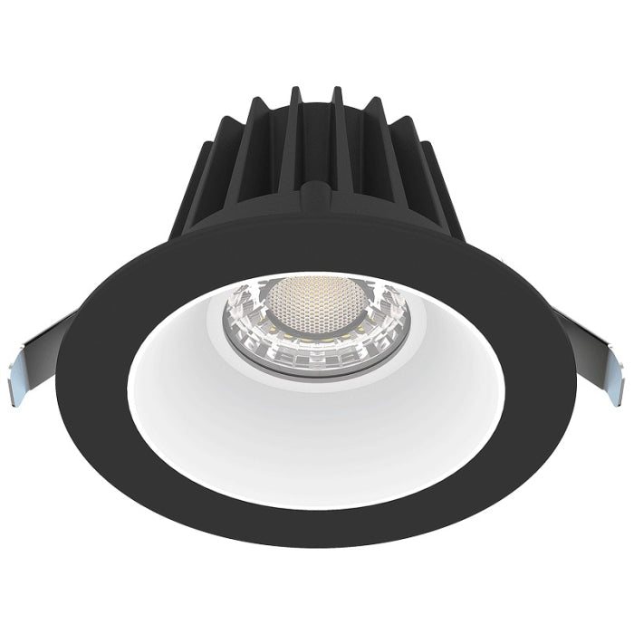 Lotus LED Lights JXL-COB04-R15W-5CCT-BK-4RR-SM-WH 4" Round Economy Recessed LED Downlight W/ Power 15W, 5CCT, 120V, Black Trim/ White Smooth Reflector