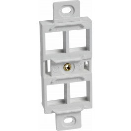 Orbit KJH4P-W Keystone Jack Holder 4-port, White Finish