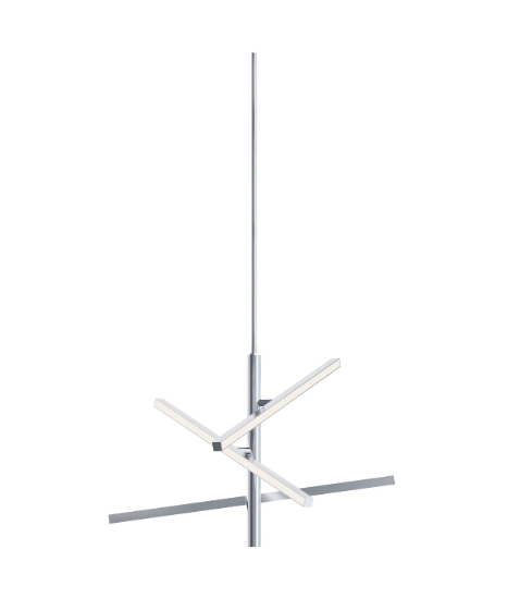 AFX Lighting KNOP24LAJUDPC Knoll 24 Inch LED Pendant Light, 120-277V, Watt 40W, Selectable 5CCT Light Polished Chrome Finish