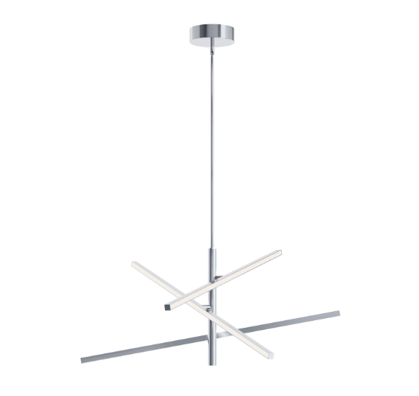 AFX Lighting KNOP36LAJUDPC Knoll 36 Inch LED Pendant Light, 120-277V, Watt 50W, Selectable 5CCT Light Polished Chrome Finish