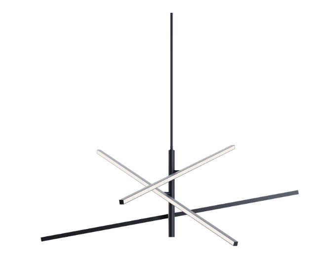 AFX Lighting KNOP48LAJUDBK Knoll 48 Inch LED Pendant Light, 120-277V, Watt 60W, Selectable 5CCT Black Finish