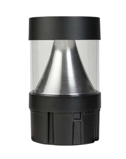 Keystone KT-BLED24PS-1B-UNV-8CSB-VDIM-B Cone Reflector Flat Top Bollard Head - Photocell - 14 | 19 | 24W - CCT Selectable - 120-277V - Black