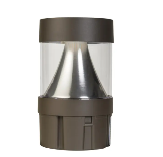 Keystone KT-BLED24PS-1B-UNV-8CSB-VDIM Cone Reflector Flat Top Bollard Head - Photocell - 14 | 19 | 24W - CCT Selectable - 120-277V - Bronze
