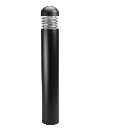 Keystone KT-BLED24PS-2A-UNV-8CSB-VDIM-B Louvered Reflector Dome Top Bollard Head - Photocell - 14 | 19 | 24W - CCT Selectable - 120-277V - Black