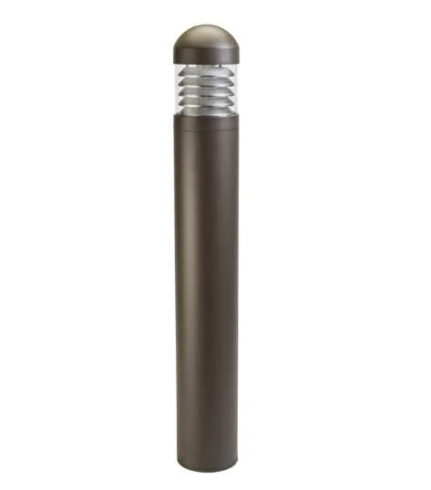 Keystone KT-BLED24PS-2A-UNV-8CSB-VDIM Louvered Reflector Dome Top Bollard Head - Photocell - 14 | 19 | 24W - CCT Selectable - 120-277V - Bronze