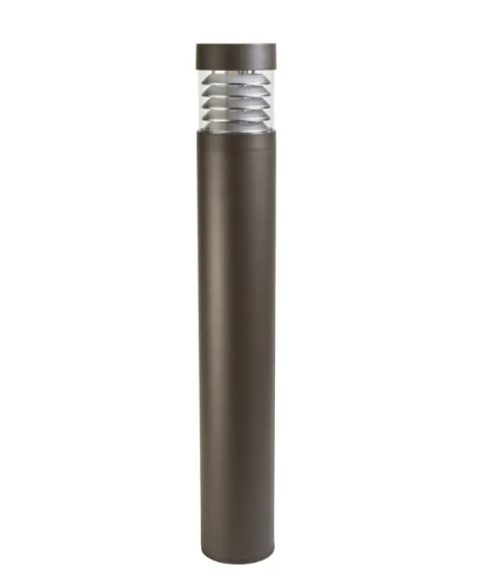 Keystone KT-BLED24PS-2B-UNV-8CSB-VDIM Louvered Reflector Flat Top Bollard Head - Photocell - 14 | 19 | 24W - CCT Selectable - 120-277V - Bronze