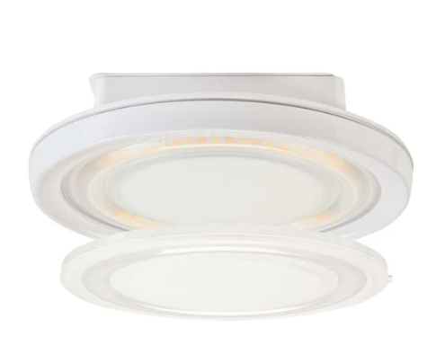 Keystone KT-CLED60PS-M2-OSH-8CSB-VDIM-W LED Canopy With OpticSwap Wattage/CCT Selectable 60W/50W/40W 3000K/4000K/5000K Built In Photocell Microwave Sensor Receptacle 10 Inch Housing 120-277V