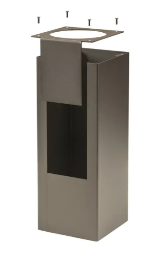 Keystone KT-CYLED-4A-SQ-1-KIT-U Square Shell For 4” Wall Mount Cylinders, Unpainted