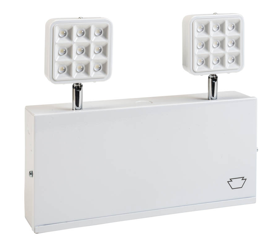 Keystone KT-EM-STNC1-WHWL-SU-HO Steel Emergency Light Dual Head High Output 800LM with Battery Backup