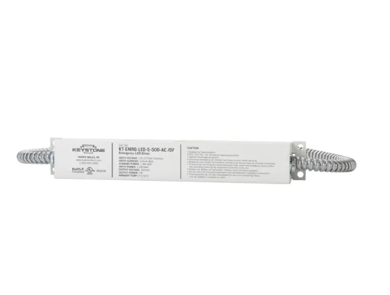 Keystone KT-EMRG-LED-5-500-AC /DF-IP 5W Emergency Backup Driver for LED Downlights - Dual Flex Cables - 500 Lumens