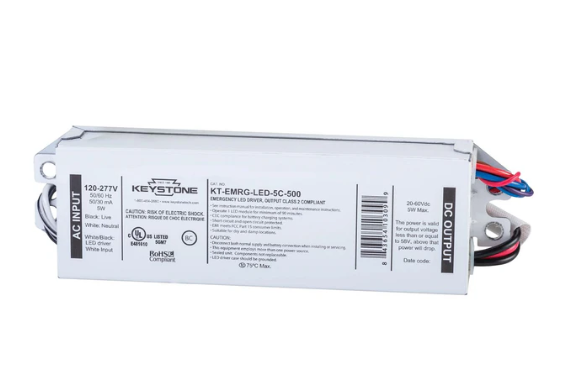 Keystone KT-EMRG-LED-5C-500-IP LED Emergency Back-Up 5W Constant Wattage Design Approximately 500Lm 120-277V Input Remote Compact Battery Pack