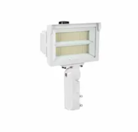 Keystone KT-FLED140PS-R2D-UNV-8CSB-VDIM-W 100/140W LED Flood Light with Photocell, 5Hx5V, 120V-277V, CCT Select, White