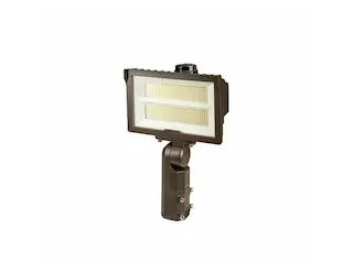 Keystone KT-FLED140PSHV-R2D-UNV-8CSB-VDIM 100/140W LED Flood Light with PhotoCell, 5Hx5V, 277V-480V, CCT Select, Bronze Finish