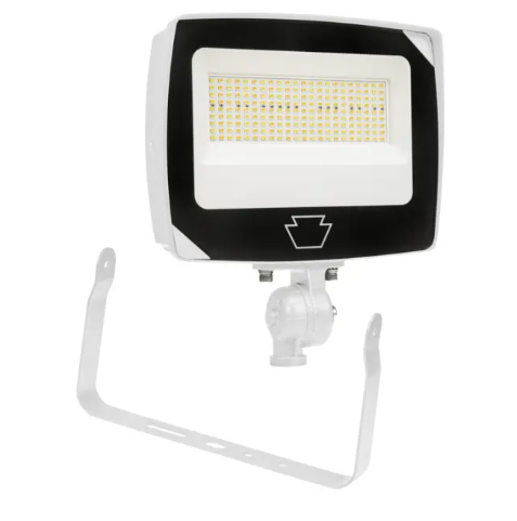 Keystone KT-FLED15PS-R4A-UNV-8CSB-VDIM-W XFit LED Flood Light, Knuckle, Yoke Mount, Selectable Wattage 15W, 12W, 9W, Multi-Color Temperature, Voltage 120-277V, White