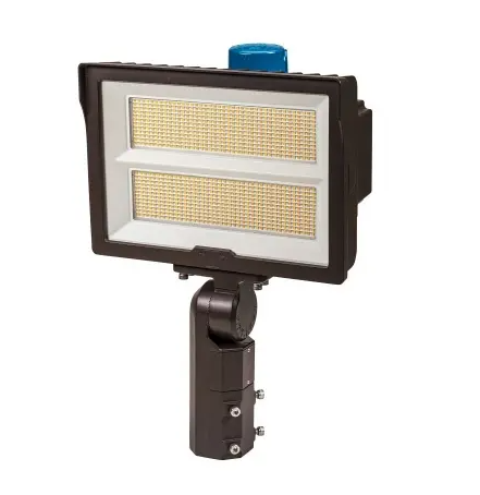 Keystone KT-FLED290PS-R2B-UNV-8CSB-VDIM 210/290W LED Flood Light with Photocell, 7Hx6V, 120V-277V, CCT Select, Bronze Finish