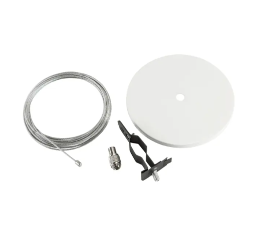 Keystone KT-LALED-5CC-2-NF-KIT 5" Circular Canopy Cover Non-Feed Kit - T-Bar Mount - White