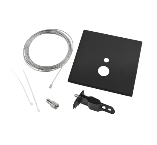 Keystone KT-LALED-5SC-2-NF-KIT-B 5" Square Canopy Cover Non-Feed Kit - T-Bar Mount - Black