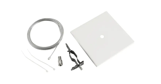 Keystone KT-LALED-5SC-2-NF-KIT 5" Square Canopy Cover Non-Feed Kit - T-Bar Mount - White Finish