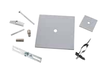 Keystone KT-LALED-SC-UNV-NF-KIT-S /A Universal Non-Feed Canopy Cover Kit - Multi-Mount - Silver (2" & 5" Square Covers)