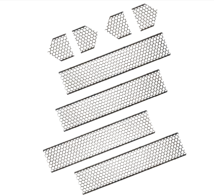 Keystone KT-LALED-XA-LVR-1-KIT Hexagonal Louver Kit for X Shape Series A Linear Arch Fixtures. Louver compatible end caps sold separately
