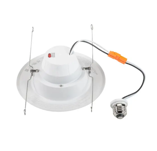 Keystone KT-LED10RD-6C-9CSF-DIM LED Residential Retrofit - 6" Round - CCT Selectable - 120V - 10.5W - TRIAC Dimming - E26 Adapter Included