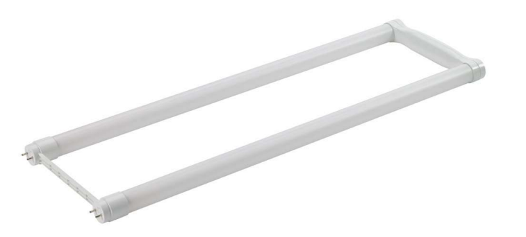 Keystone KT-LED18T8-U6GC-850-D-CP 18W LED T8 Tube. Shatter-Proof Coated Glass, 120-277V Input: Direct Drive, 6" U-Bend, 5000K