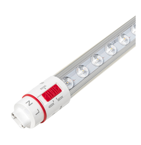 Keystone KT-LED19T8-84P1SO-8CSK-DX2 84in 19W LED Sign Tube, Single Sided, Clear Optical Lens, Color Select (3CCT-4000/5000/6500K), Double & Single Ended, Rotatable R17d End Caps, 120-277V Input