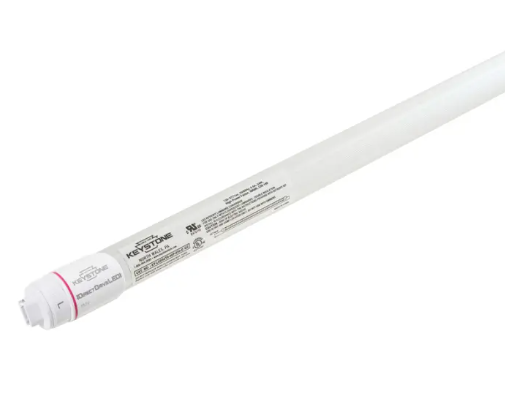 Keystone KT-LED54T8-96P-850-D /G2-DP 96" LED T8 Lamp, R17d Base, Wattage 54W, Color Temperature 5000K, Voltage 120-277V, Double Ended Wiring Only, Individual Protective Sleeves. Direct Drive