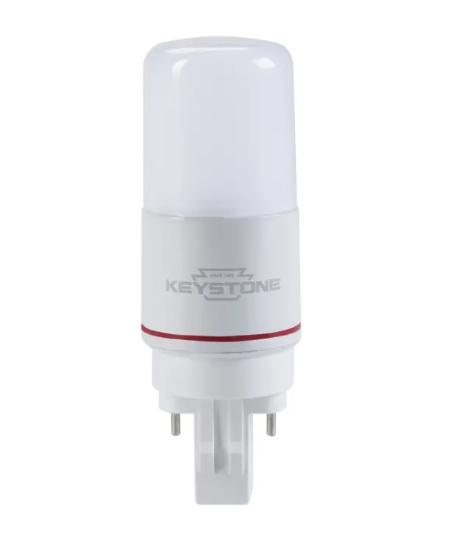 Keystone KT-LED82P-O-840-D 8W LED PL Lamp - Universal 2-4 Pin G24d/G24q/GX24q Base - 4000K - 800 Lumens - 120-277V