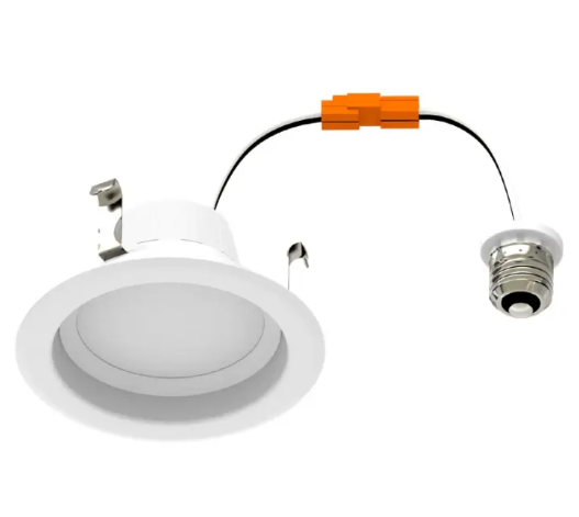 Keystone KT-LED8RD-4C-9CSF-DIM LED Residential Retrofit - 4" Round - CCT Selectable - 120V - 8W - TRIAC Dimming - E26 Adapter Included