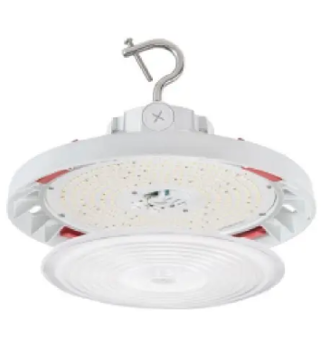 Keystone KT-RHLED100PS-12CD-OSD-8CSB-VDIM-P-W 50/70/100W Round High Bay w/ Optic Swap, 120V-277V, CCT Select, White