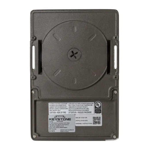 Keystone KT-WPLED20-S1-8CSB-VDIM /EM4 XFit LED Mini Wall Pack - 20W - CCT Selectable - Photocell - 120-277V - Bronze - Emergency Battery Backup