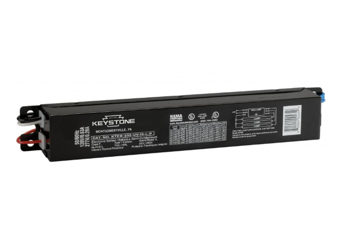 Keystone KTEB-332-UV-IS-L-P-DP 3 x F32T8, .77BF, 120-277V, Instant Start, Electronic