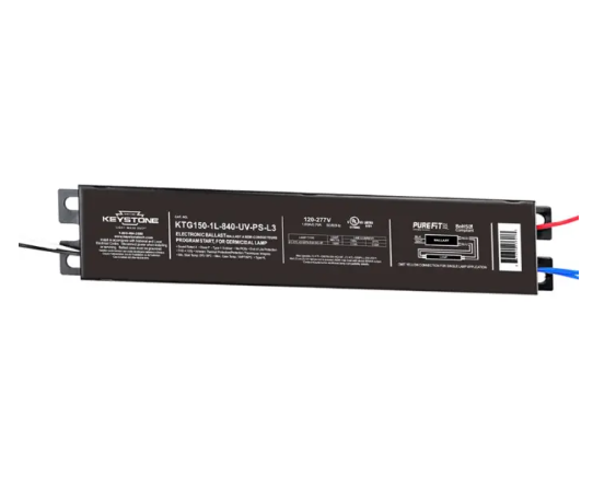 Keystone KTG150-1L-840-UV-PS-L3 Ballast for UV-C Germicidal Lamps - 1 Lamp - 840mA Output - 120-277V