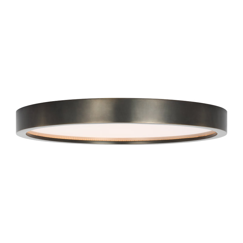 Visual Comfort Architectural KWFM19427BZ-277 Modern Cerne 18" LED Flush Light - CCT:2700K - 277V - Finish: Dark Bronze