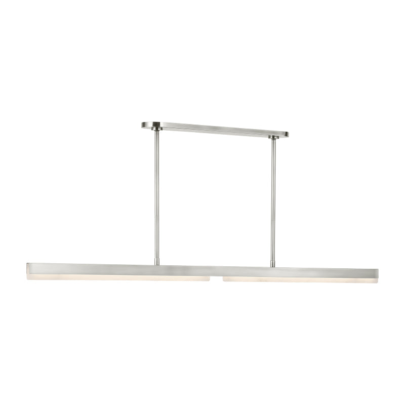 Visual Comfort Architectural KWLS70727ANALB Modern Kelly Wearstler Linea Linear Chandelier Ceiling Light in Antique Nickel