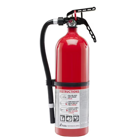 Kidde Service Lite 5 lb ABC Disposable Commercial Fire Extinguisher with Wall Hook - Finish: Red