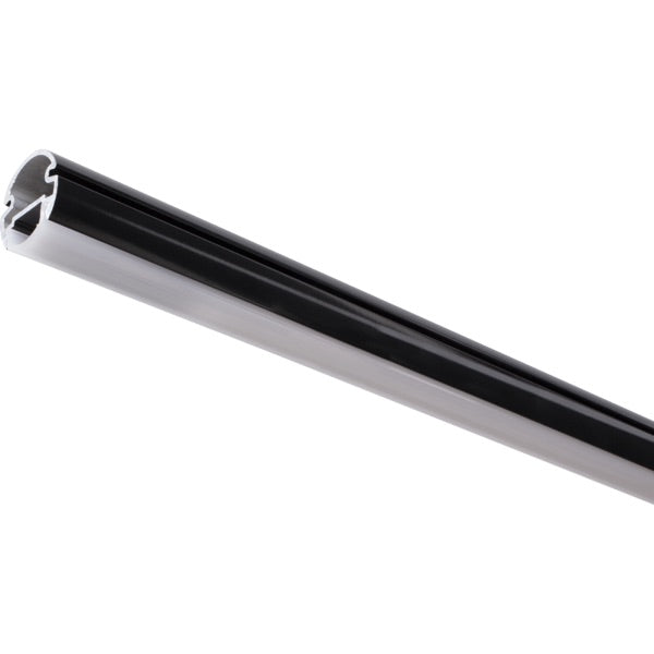 Task Lighting L-LCR-FR48-BK 48" Lighted Closet Rod Profile - Frosted Lens - Black Finish