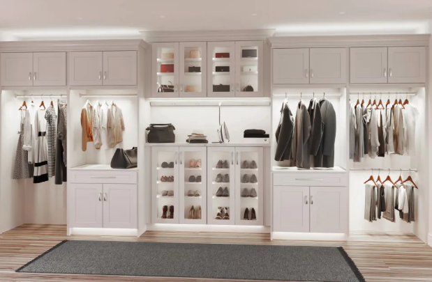 Task Lighting L-LCR-FR90-SN 90" Lighted Closet Rod Profile - Frosted Lens - Satin Nickel Finish