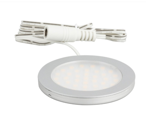 Task Lighting L-UT-FR-3SN-30 3 Watt Ultra Thin LED Puck Light - 3000K - 190 Lumens - 12V - Satin Nickel Finish