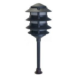 Orbit L2040B-F-BK-WW LED Four Tier Pagoda Light, Voltage: 12V, Color Temperature: Warm White, Black Finish