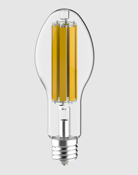 Eiko L36WED28-GC-830-U-EX39 LED HID Replacement Filament Lamp, Wattage 36W, ED28, Lumens 6000 lm, 80CRI, Color Temperature 3000K, Voltage 120-277V, EX39