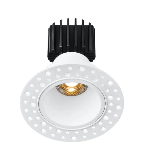 Lotus LED Lights L3F-RDI-WH-RS36-1895 Tangra 3" Fixed Round Deep Regressed Invisible White Trim, Reflector Semi Frosted Glass, Beam Angle 36°, Color Temperature DTW 30K to 18K, CRI95
